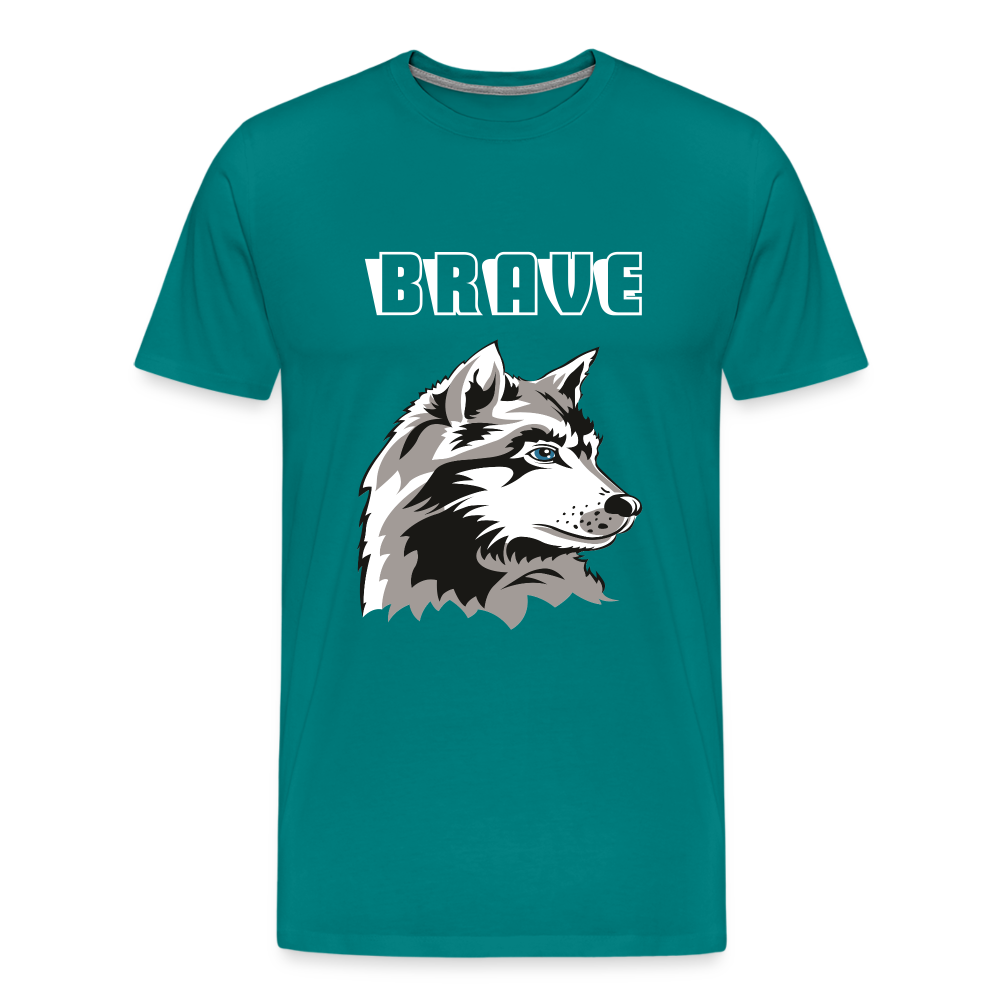 BRAVE Men's Premium T-Shirt - teal