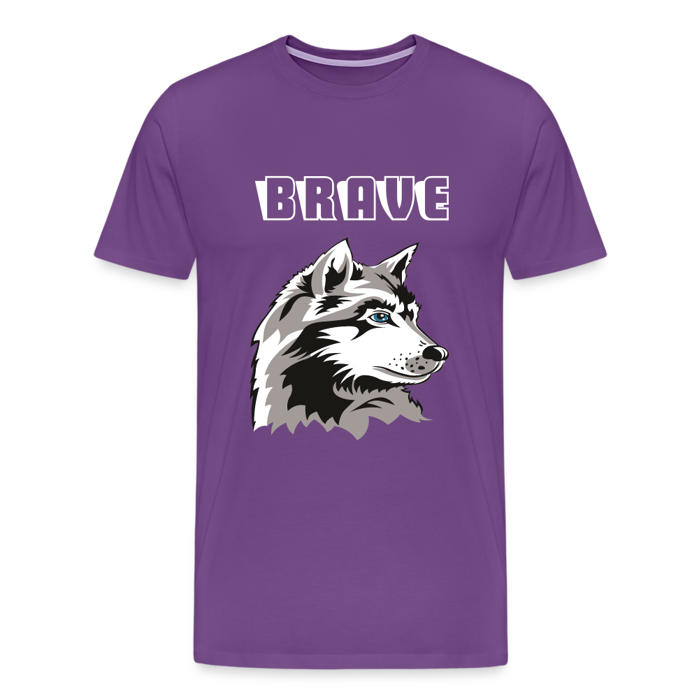 BRAVE Men's Premium T-Shirt - purple