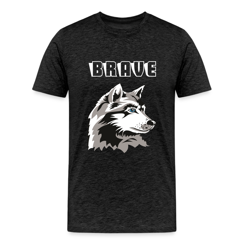 BRAVE Men's Premium T-Shirt - charcoal grey