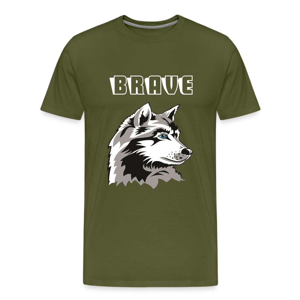 BRAVE Men's Premium T-Shirt - olive green