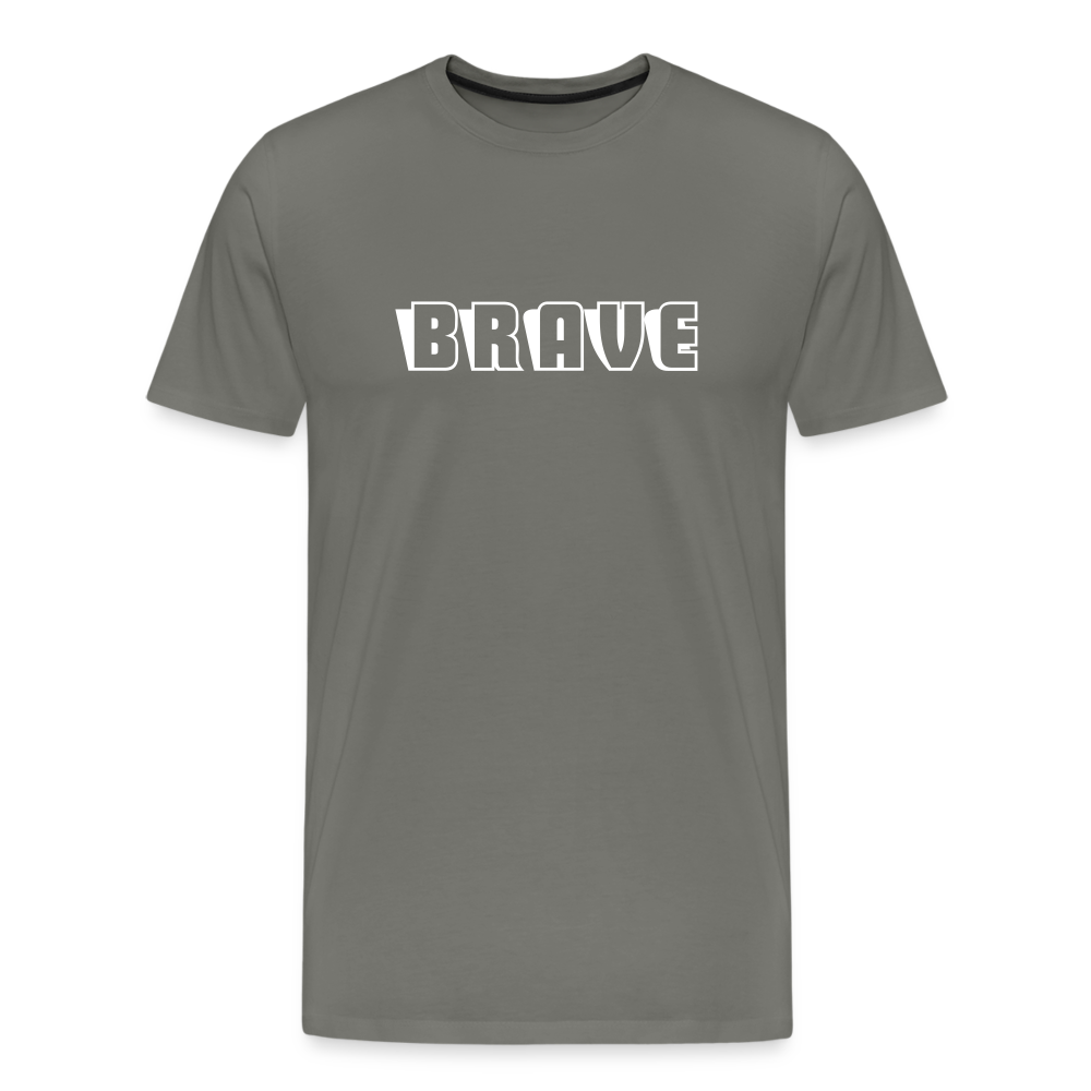 BRAVE Men's Premium T-Shirt - asphalt gray