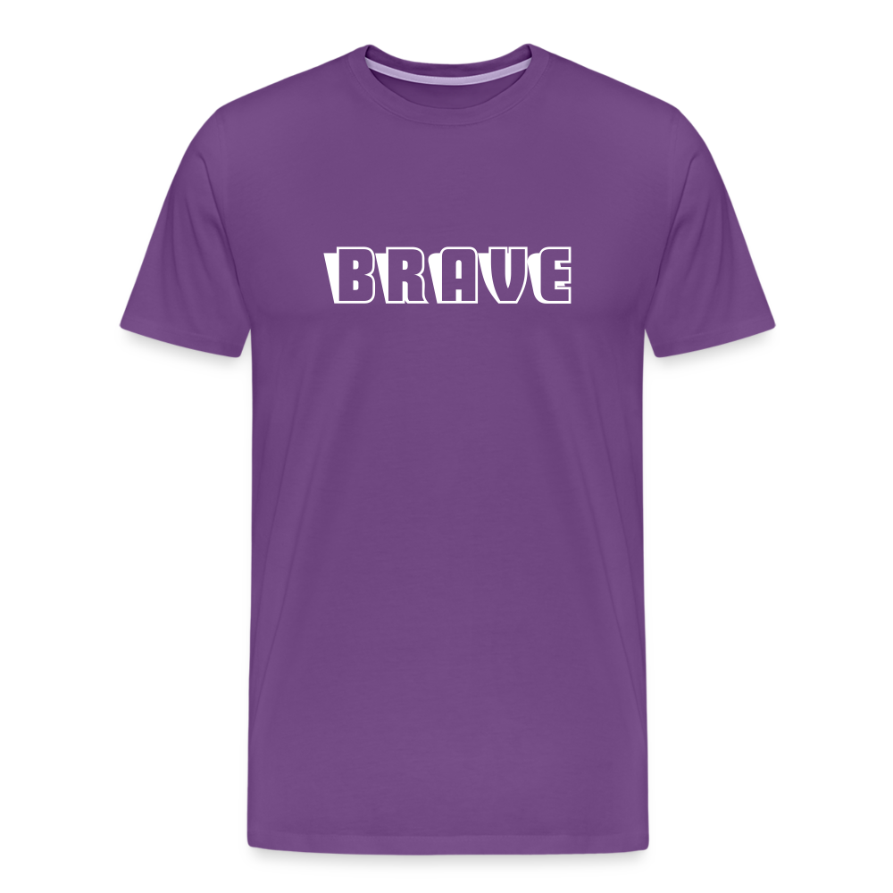 BRAVE Men's Premium T-Shirt - purple