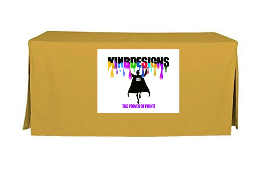 Personalized 6-foot Logo Tablecloth