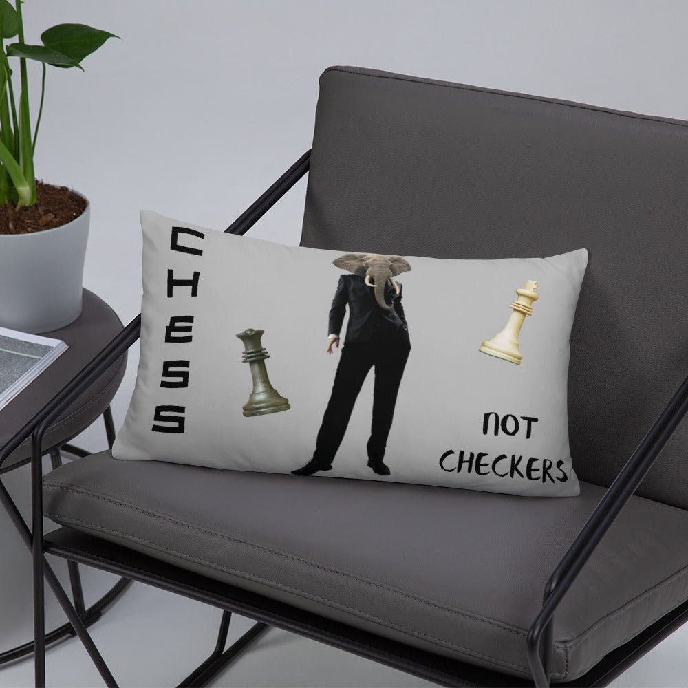 CHESS NOT CHECKERS Basic Pillow