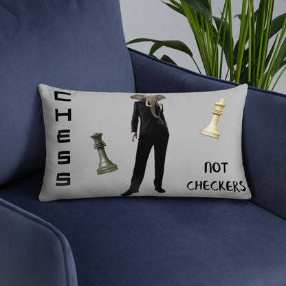 CHESS NOT CHECKERS Basic Pillow