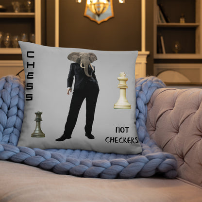 CHESS NOT CHECKERS Basic Pillow