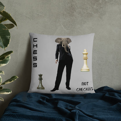 CHESS NOT CHECKERS Basic Pillow