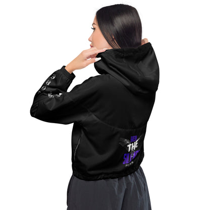 BLOOM AND BREAK THE SILENCE Women’s cropped windbreaker