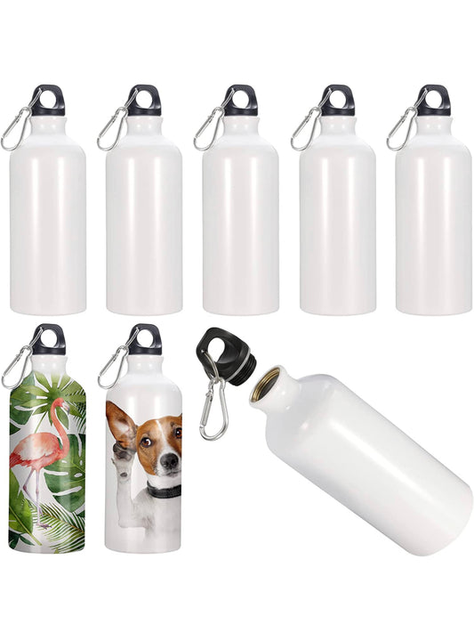 Custom Aluminum Aluminium Water Bottle with Carabiner Blank White Aluminum Sports Bottle