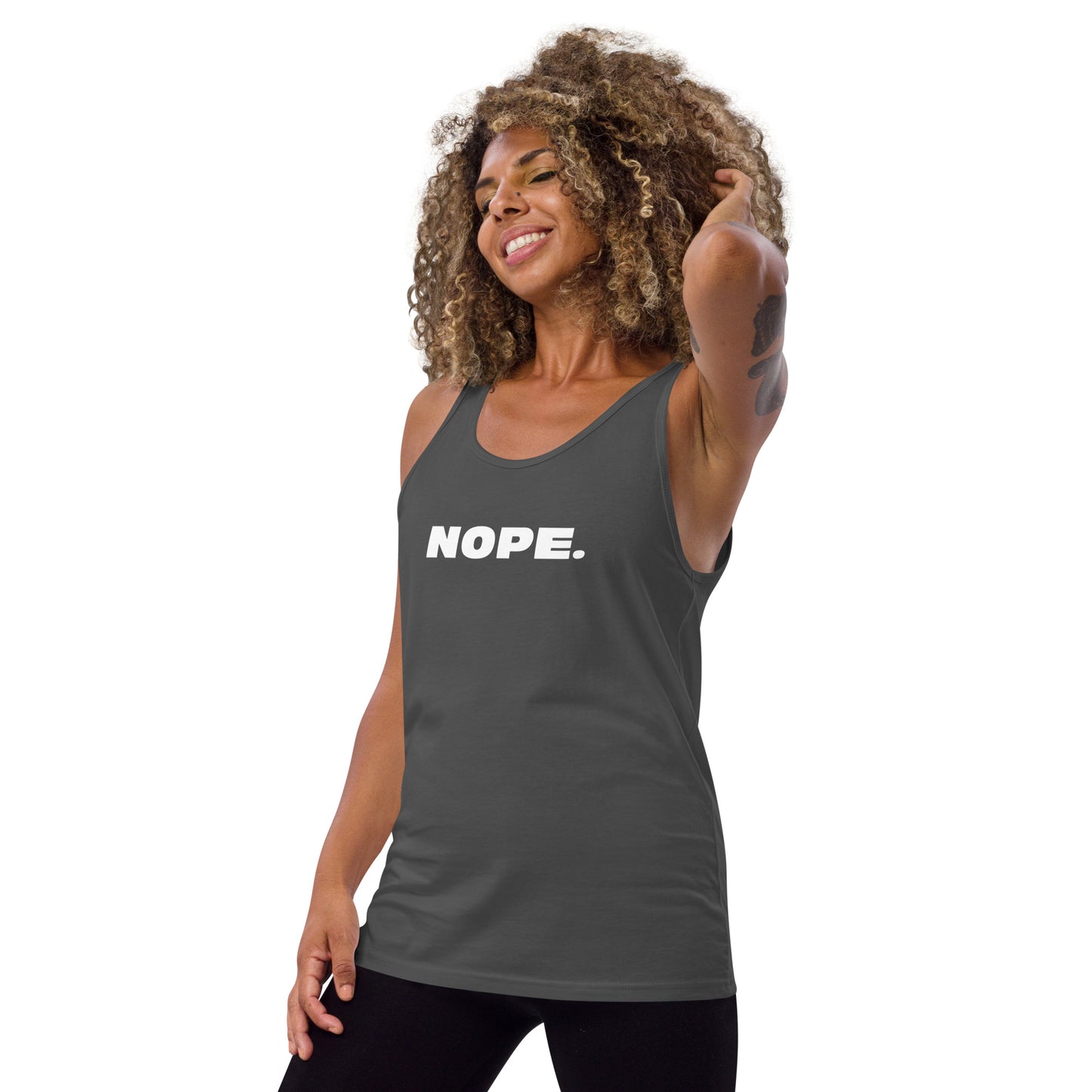 NOPE. Unisex Tank Top