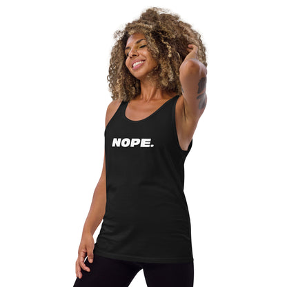 NOPE. Unisex Tank Top