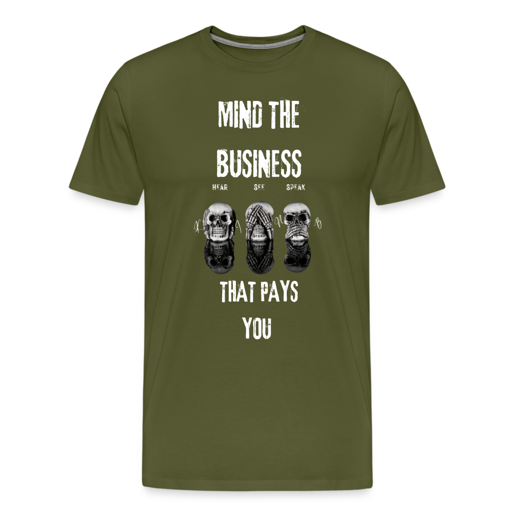 Block the Noise Men's Premium T-Shirt - olive green