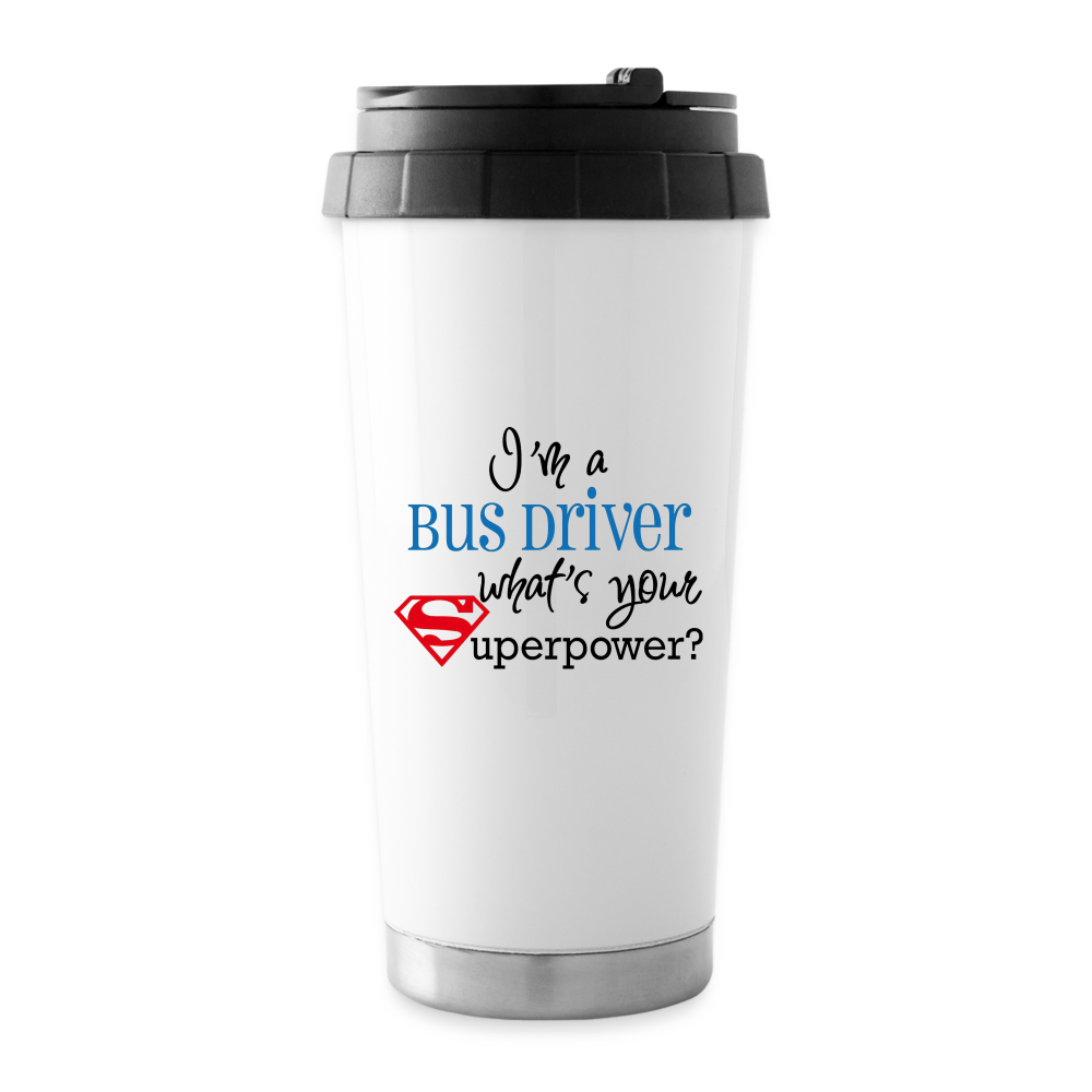 BUS DRIVER Travel Mug - white