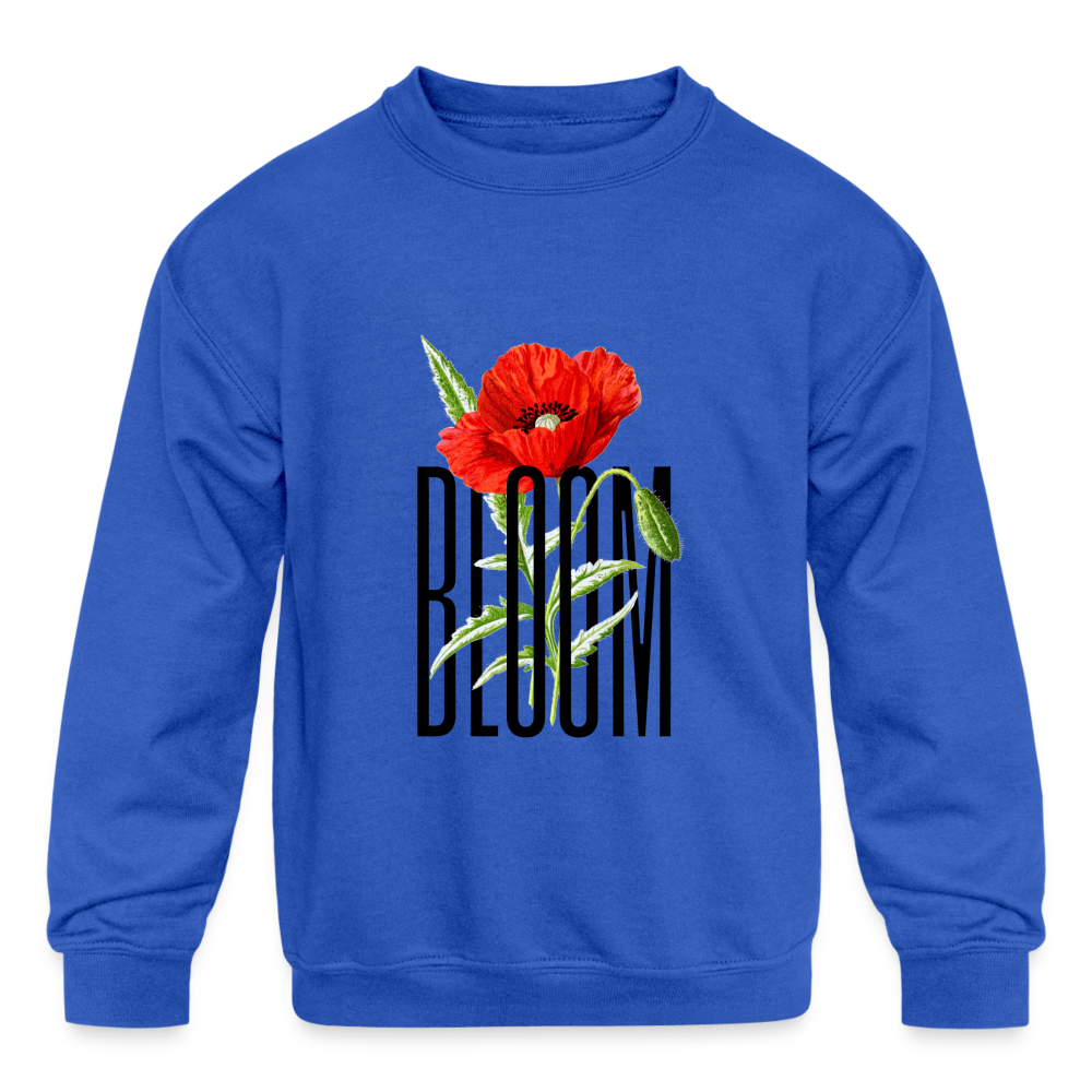 BLOOM Kids' Crewneck Sweatshirt - royal blue